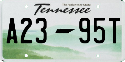 TN license plate A2395T