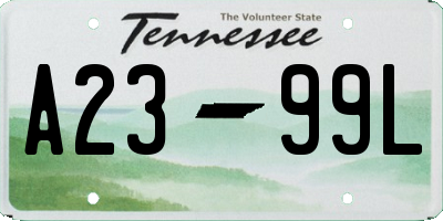 TN license plate A2399L
