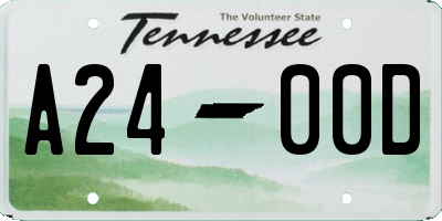 TN license plate A2400D