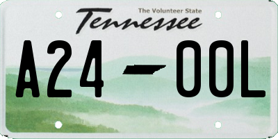 TN license plate A2400L