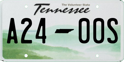 TN license plate A2400S