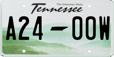 TN license plate A2400W