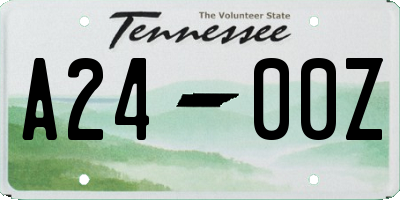 TN license plate A2400Z