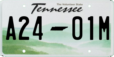 TN license plate A2401M