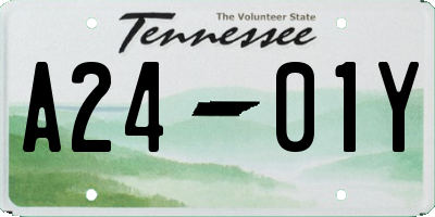TN license plate A2401Y