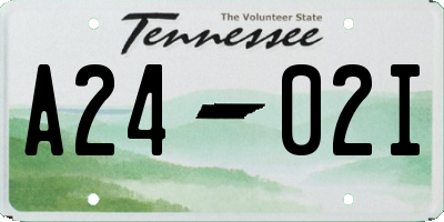 TN license plate A2402I