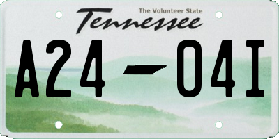 TN license plate A2404I