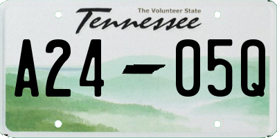 TN license plate A2405Q