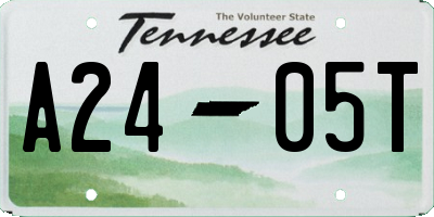 TN license plate A2405T