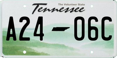TN license plate A2406C
