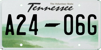 TN license plate A2406G