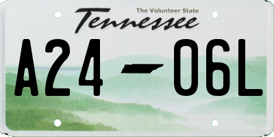 TN license plate A2406L