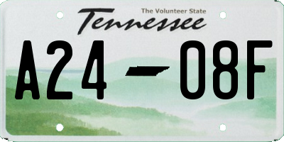 TN license plate A2408F