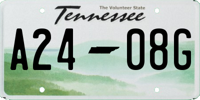 TN license plate A2408G
