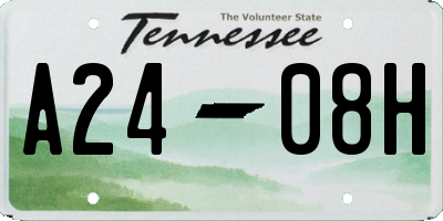 TN license plate A2408H