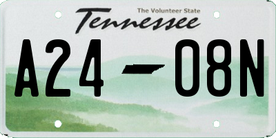 TN license plate A2408N