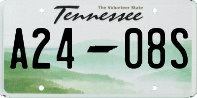 TN license plate A2408S