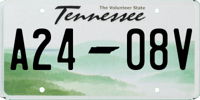 TN license plate A2408V