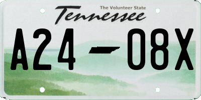 TN license plate A2408X