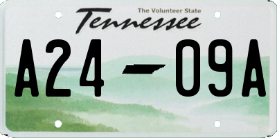 TN license plate A2409A