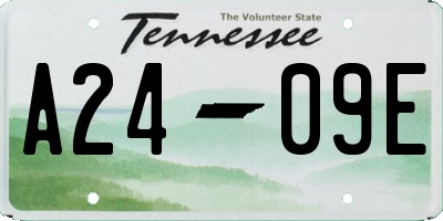 TN license plate A2409E