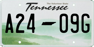 TN license plate A2409G