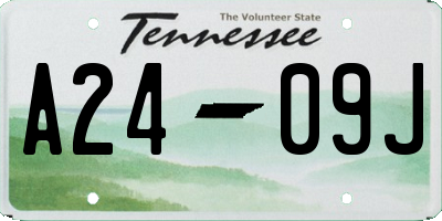 TN license plate A2409J