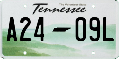 TN license plate A2409L