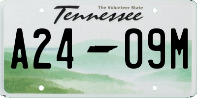 TN license plate A2409M