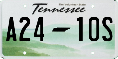 TN license plate A2410S