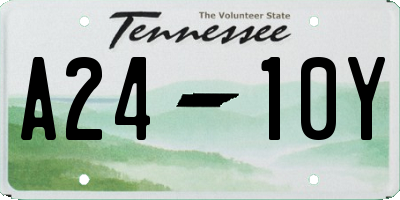 TN license plate A2410Y