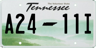 TN license plate A2411I