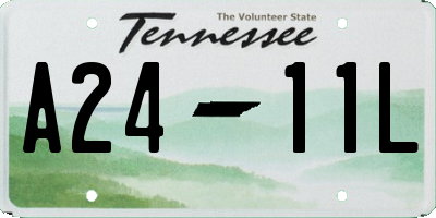 TN license plate A2411L