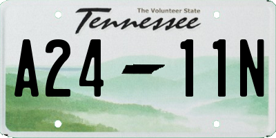 TN license plate A2411N