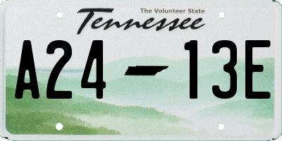 TN license plate A2413E