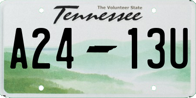 TN license plate A2413U