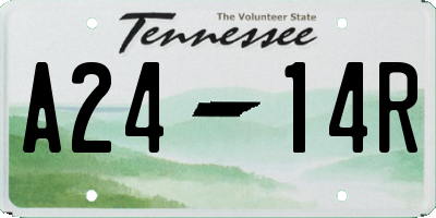 TN license plate A2414R