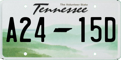 TN license plate A2415D