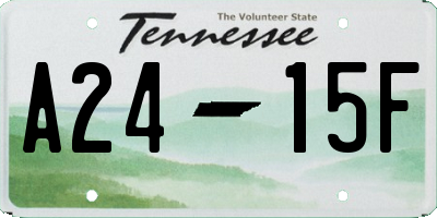 TN license plate A2415F