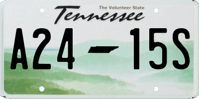 TN license plate A2415S