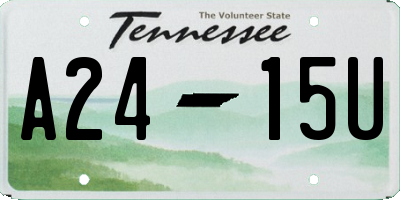 TN license plate A2415U
