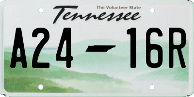 TN license plate A2416R