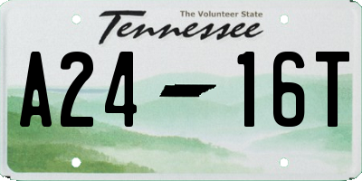 TN license plate A2416T