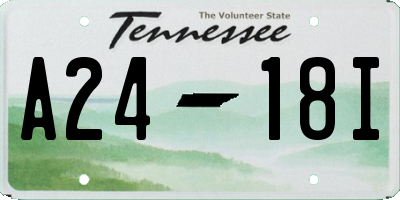 TN license plate A2418I