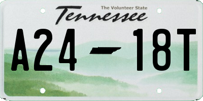 TN license plate A2418T
