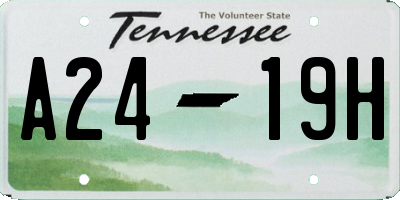TN license plate A2419H