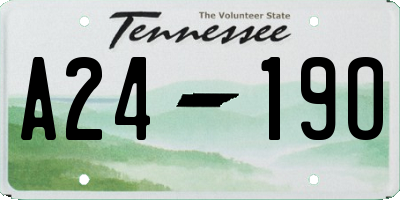 TN license plate A2419O