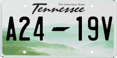 TN license plate A2419V