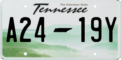 TN license plate A2419Y