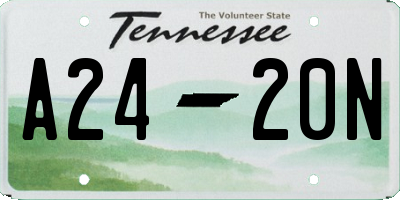 TN license plate A2420N